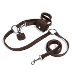 Луксозен hands-free кучешки повод от естествена кожа