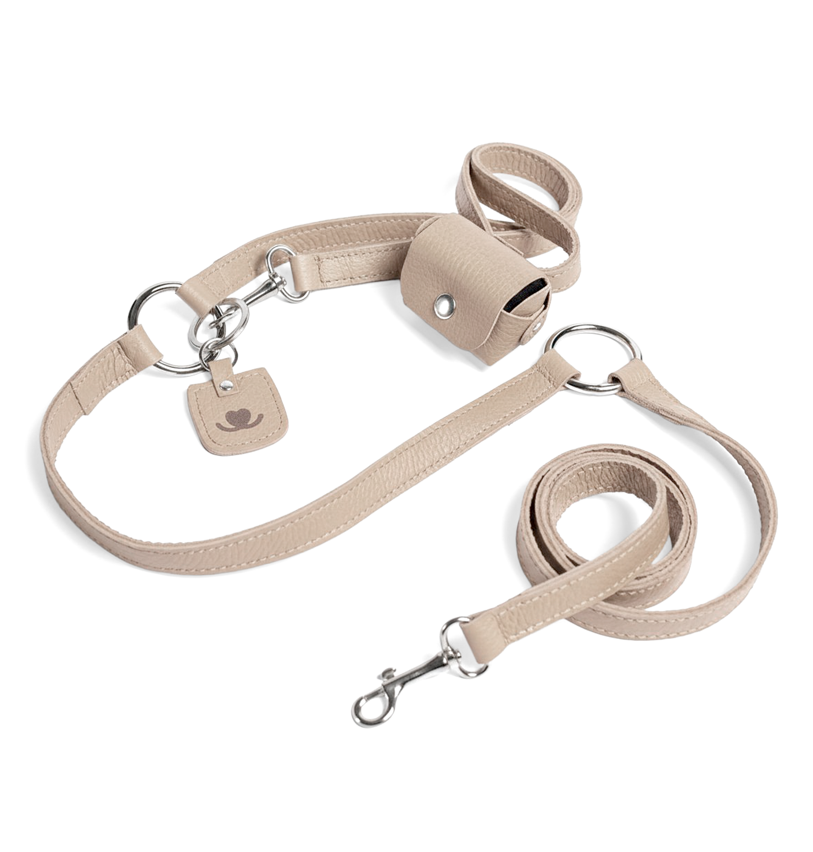 Луксозен hands-free кучешки повод от естествена кожа