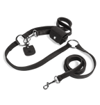 Луксозен hands-free кучешки повод от естествена кожа