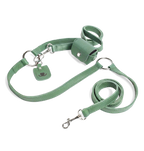 Луксозен hands-free кучешки повод от естествена кожа