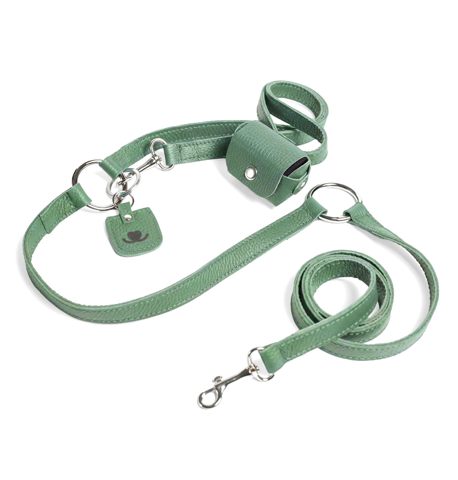 Луксозен hands-free кучешки повод от естествена кожа