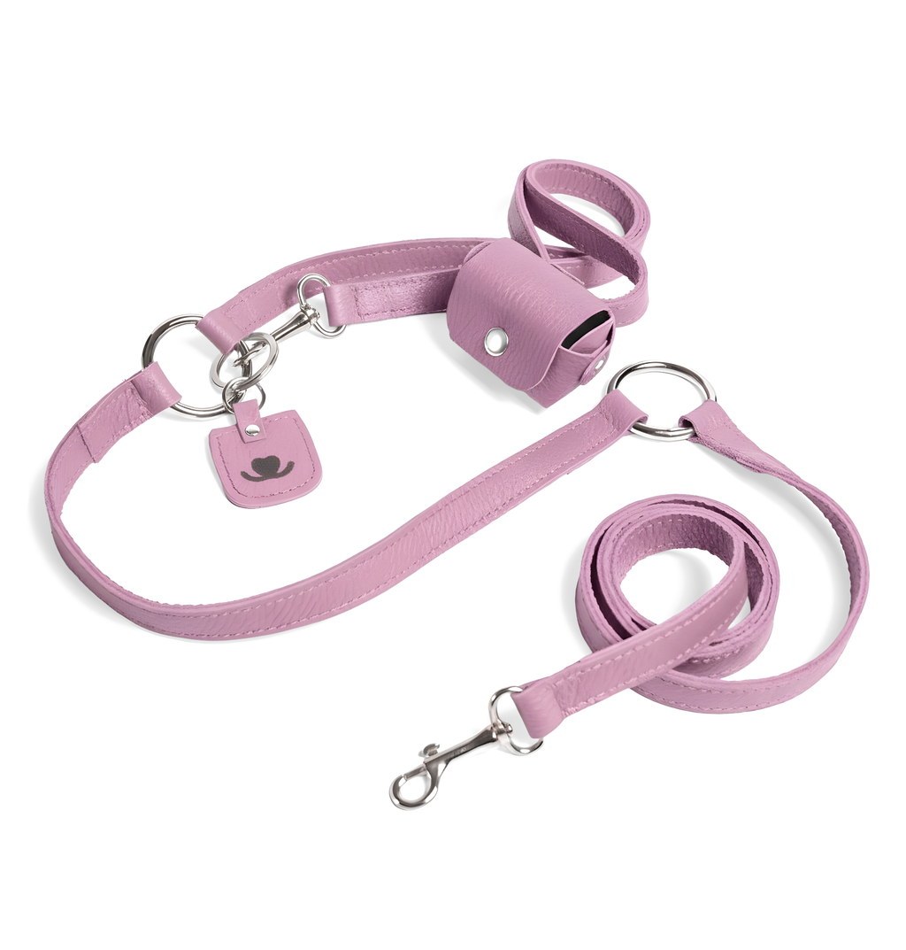 Луксозен hands-free кучешки повод от естествена кожа