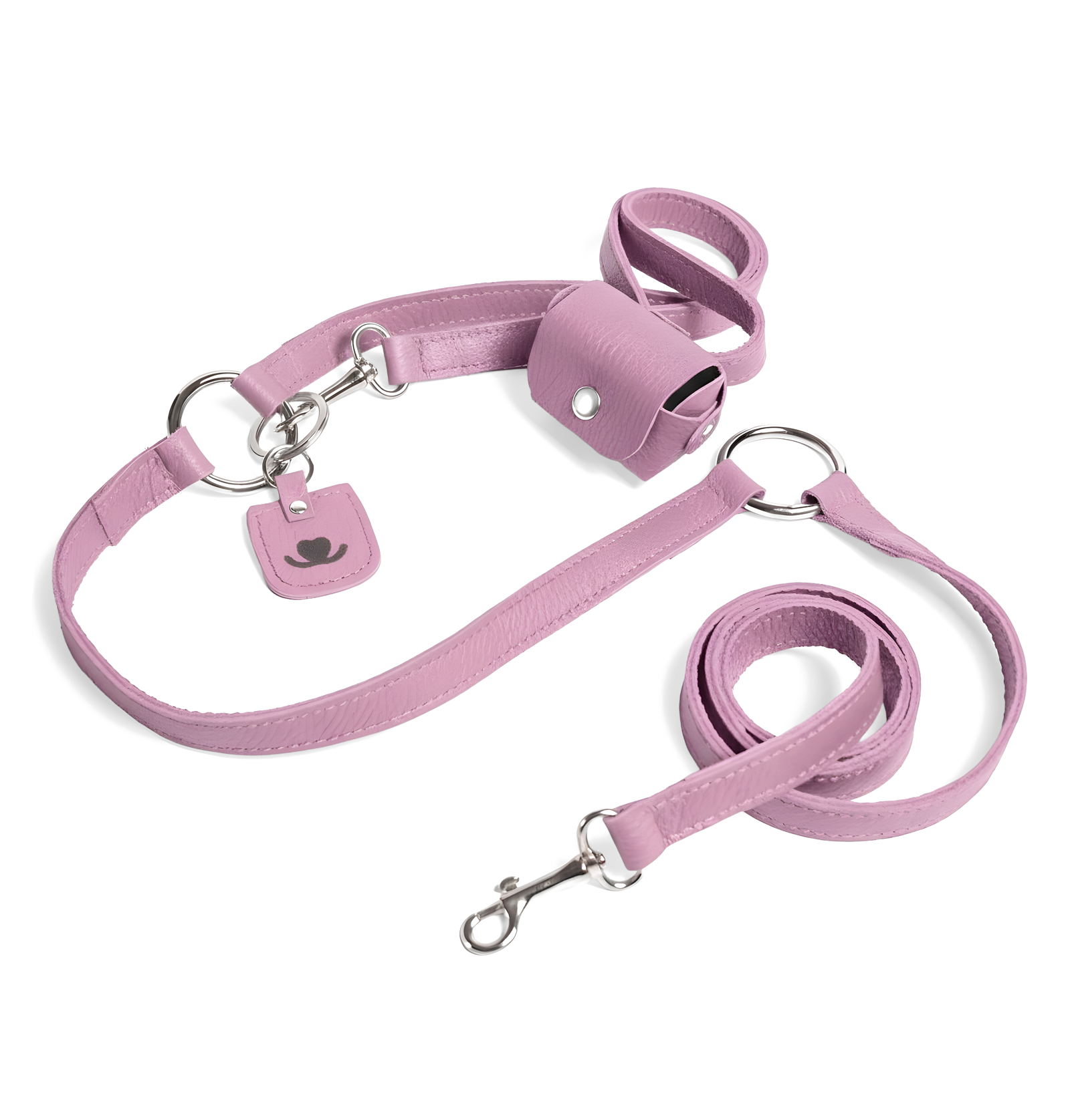 Луксозен hands-free кучешки повод от естествена кожа