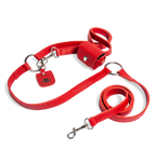 Луксозен hands-free кучешки повод от естествена кожа