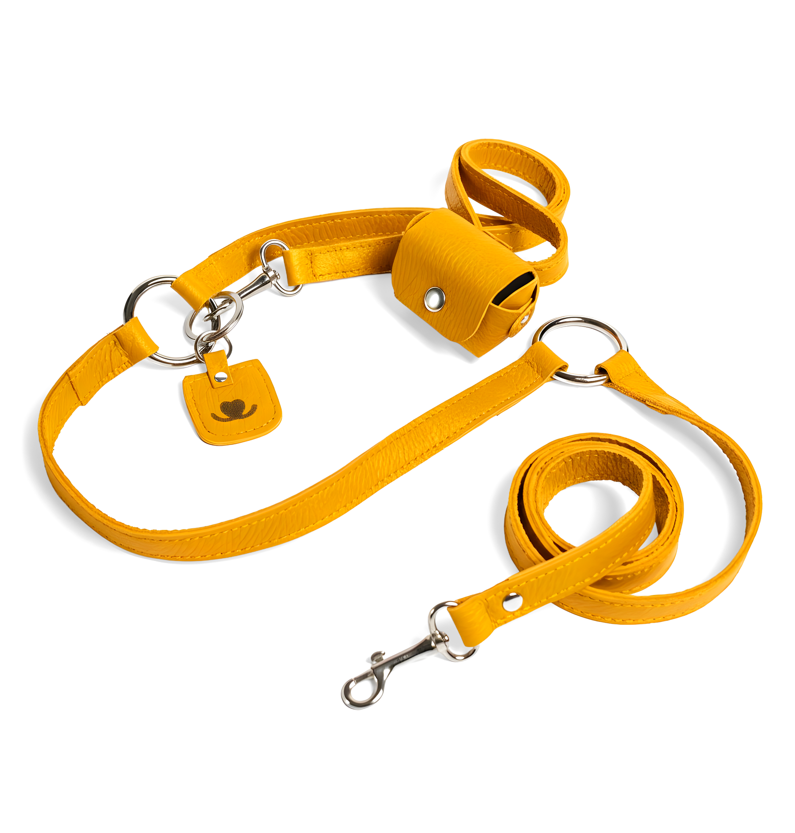 Луксозен hands-free кучешки повод от естествена кожа